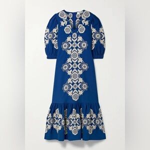 Sea NY - linen Manuela V-Neck Dress medium like new